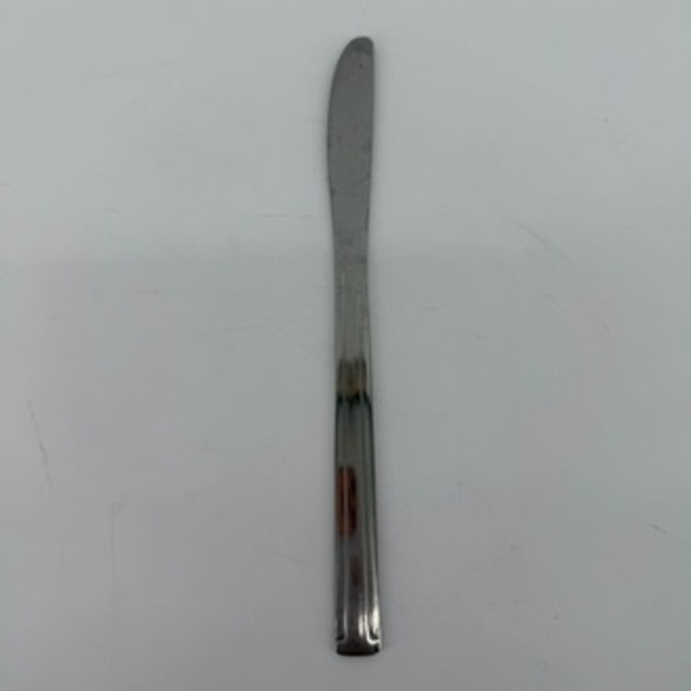 Delco 33 Stainless Steel Dinner Knife Double Line Border Pattern 8.25 Inch